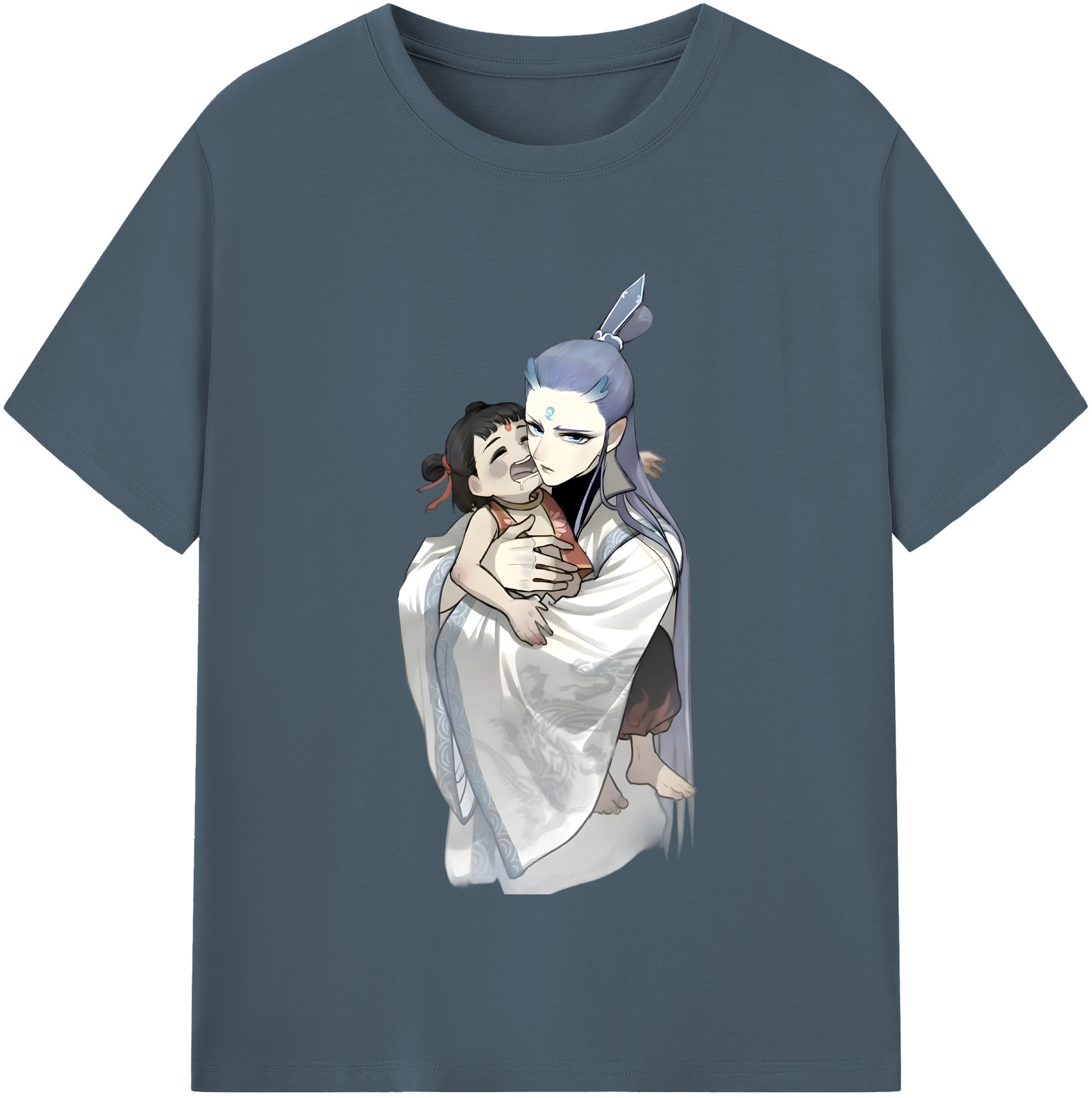 （画像用） Ne Zha 2 ナタ 魔童の大暴れ 綿100％半袖Tシャツ（フロントプリント）